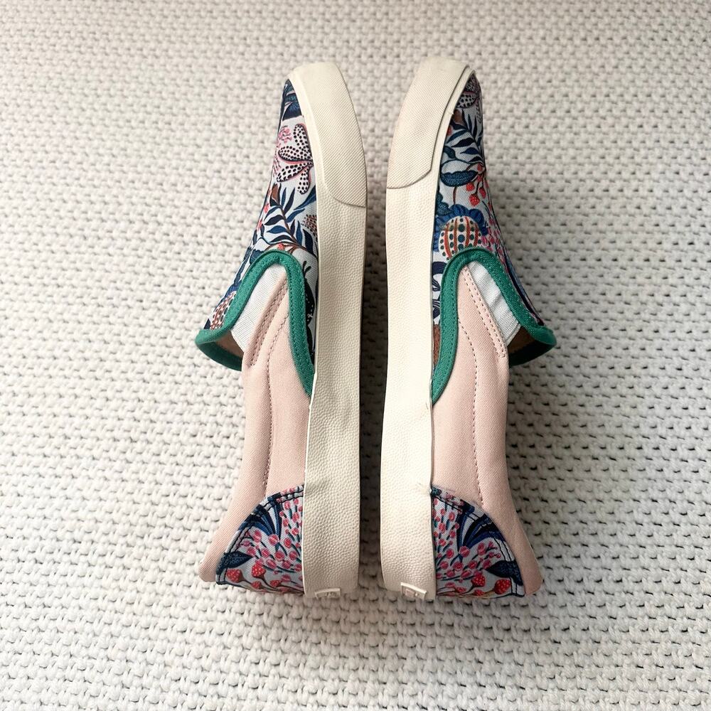 Inkkas Groove Green Blue Vibrant Colorful Print Canvas Slip On Sneakers 11 - Picture 7 of 9